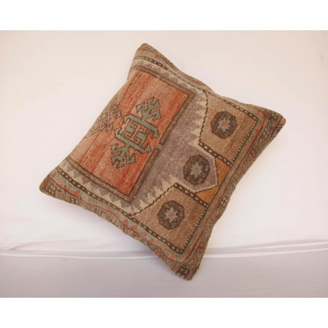 Contemporary Bohemian Decorative Vintage Rug Pillow Cover For Sale - Image 13 of 13