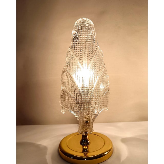 A phenomenal pair of glass art masterworks, art deco modern design, created in the 70's with the unequaled craftsmanship...