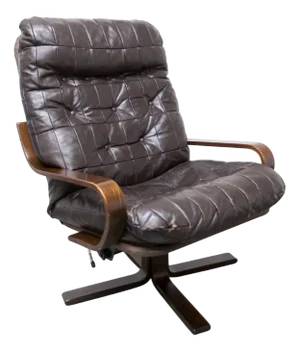 Scandinavian Armchair in Curved Laminated Wood, 1970