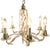 1970s Italian Tole 6-Arm Palm Leaf Chandelier in Painted White Metal, C. 1970s For Sale - Image 5 of 16