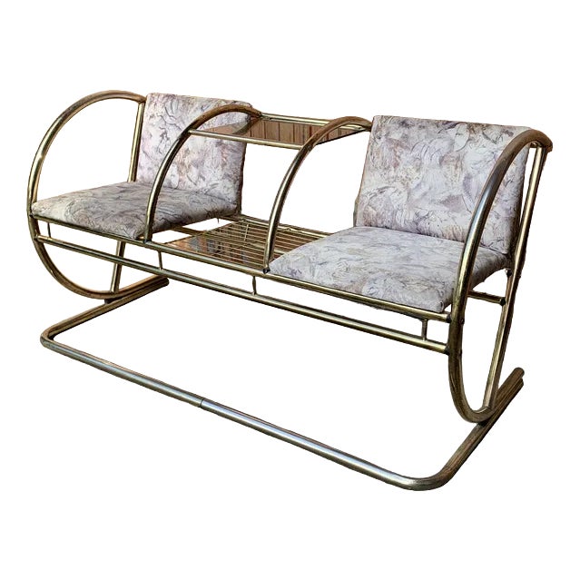 Vintage Brass Bench, 1960s For Sale