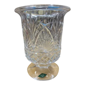 Vintage Pedestal Hurricane Crystal Vase by Shannon in Ireland