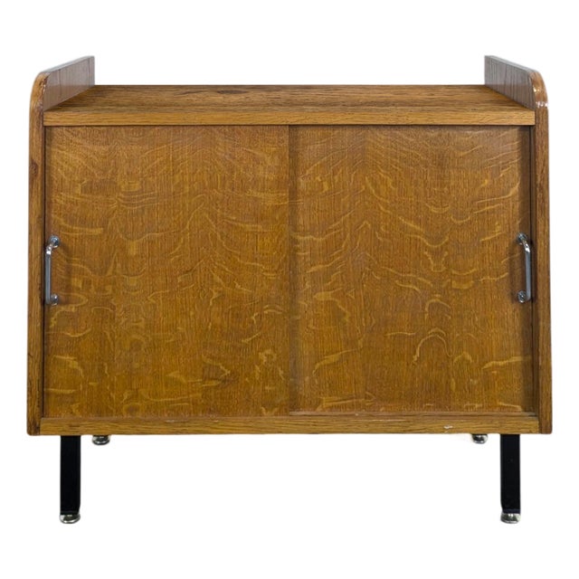 Vintage Modernist Oak Storage Unit For Sale