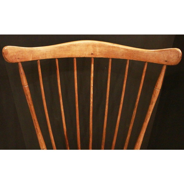 Early 19th Century Early 19th Century Diminutive American Fan Back Windsor Side Chair For Sale - Image 5 of 9