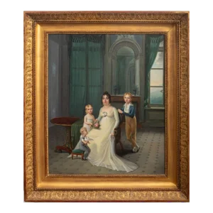 Francois Kinson Family Portrait Oil on Canvas