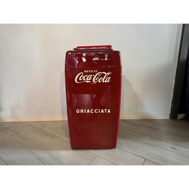 Vintage Red Icebox, 1950s For Sale - Image 11 of 11