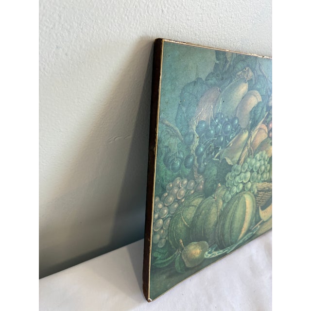 Wood Vintage Still Life Fruit Print on Wood Panel For Sale - Image 7 of 10