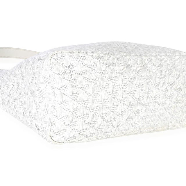 White Goyardine Canvas Boheme Hobo For Sale In New York - Image 6 of 8