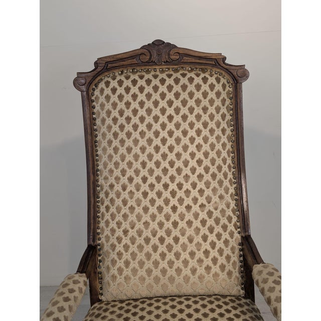 Antique Louis XV Armchair with Springs, 1920s For Sale - Image 4 of 15