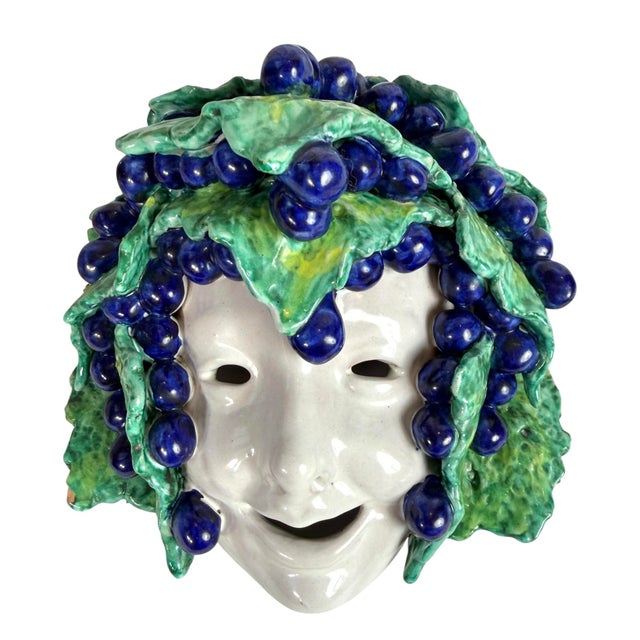 1970 Italian Nd Dolfi Ceramic Four Seasons Wall Masks – Set of 4 For Sale - Image 4 of 9