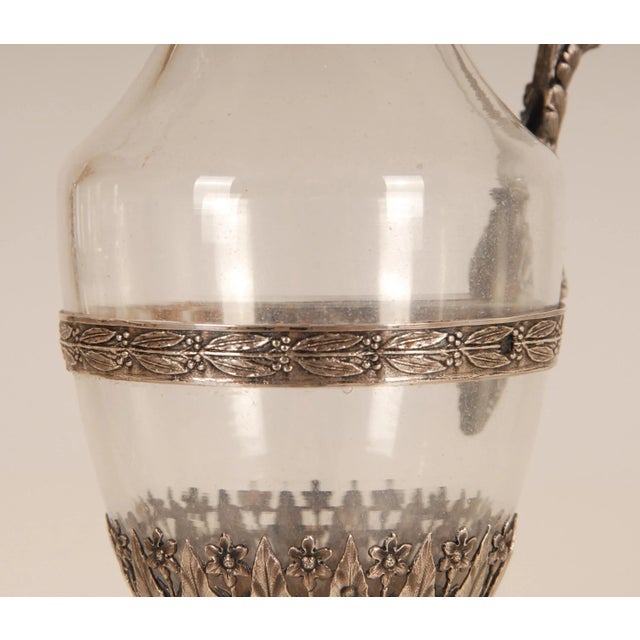 Antique Sterling Silver Decanters and Glass Tableware Neoclassical Silver- Tableware Louis XVI - A Pair For Sale - Image 10 of 13