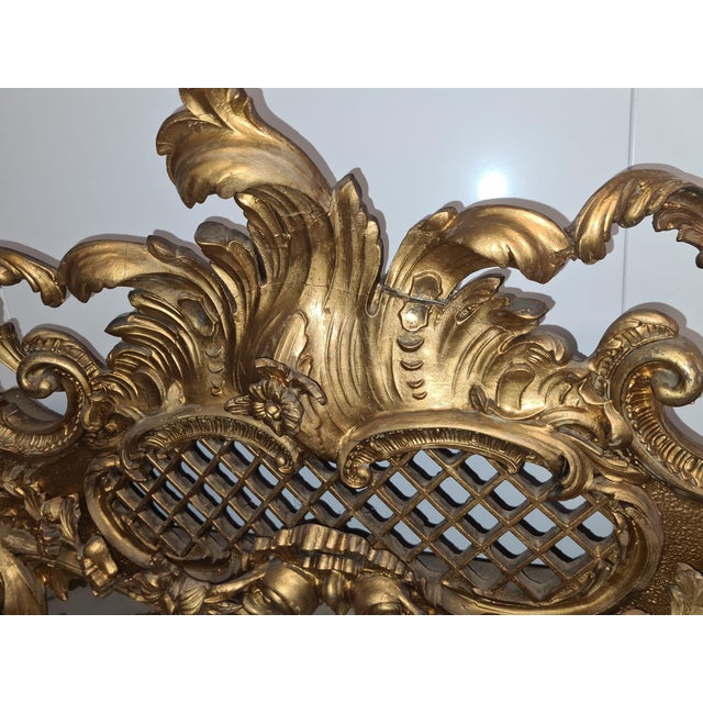 Monumental English Late 1800 Rococo /Chippendale Revival Carved Giltwood Overmantle Mirror With Ho-Ho Birds For Sale - Image 4 of 14