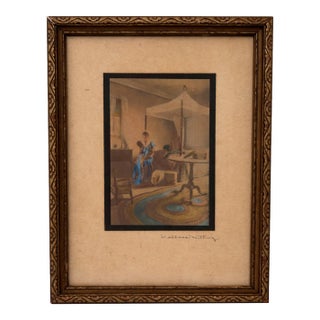 Wallace Nutting Hand-Colored Photograph, Signed, Early 20th Century For Sale