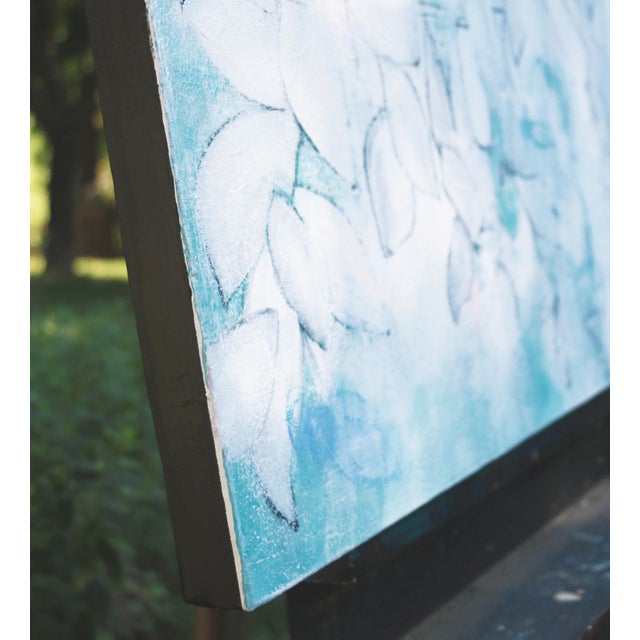 "Float No. 30 - Held Interval" - Luminous Abstract Blue Painting For Sale - Image 6 of 10