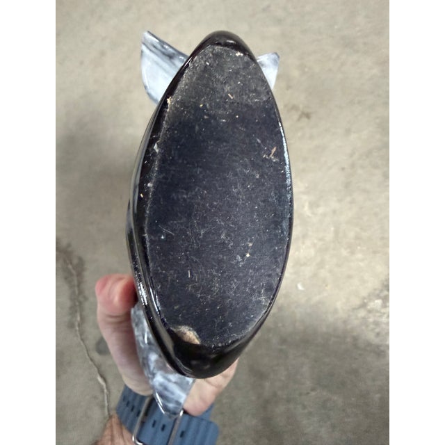 1970s Black Onyx Marble Dolphin Figurine 8in For Sale In Atlanta - Image 6 of 7