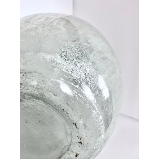 Antique Blown Glass Demijohn or Decanter | Aged Light Turquoise For Sale - Image 11 of 12