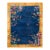 1920s Royal Blue Floral Antique Chinese Art Deco Rug 8'9" X 11'4" Handknotted Wool Carpet For Sale