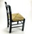 Campaign 90’s Black Painted Children’s Side Chair With Rattan Seat For Sale - Image 3 of 9