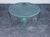 Wrought Iron Outdoor Round Mesh Top Patio Table With Floral Motif For Sale - Image 14 of 17