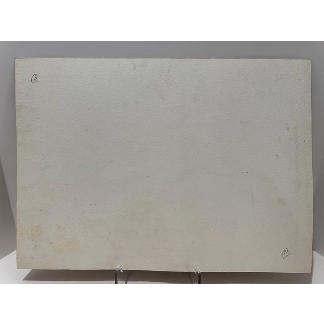 Paper Henry Emil Salloch Original Watercolor on Paper Stone Bridge. Gettysburg Pennsylvania, 1946. For Sale - Image 7 of 8