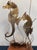 Brass Vintage Brass Seahorse Sculpture on Quartz & Teak Base For Sale - Image 8 of 10
