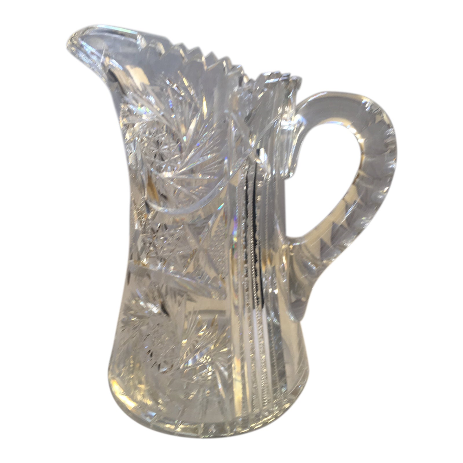Libby American Brilliant Intricate Cut Crystal Water Pitcher Chairish