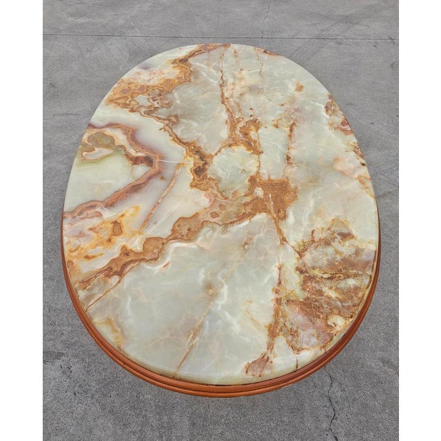 Art Deco Inspired Coffee Table with Onyx Top by Hohnert Design, 1970s For Sale - Image 13 of 16