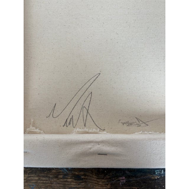 Contemporary Abstract Acrylic and Textiles on Canvas "Venus" by Marcus Aitken For Sale - Image 6 of 7