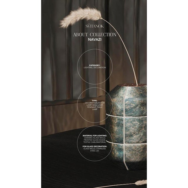 Gray Handcrafted Ceramic Base Spot Table Lamp For Sale - Image 8 of 9