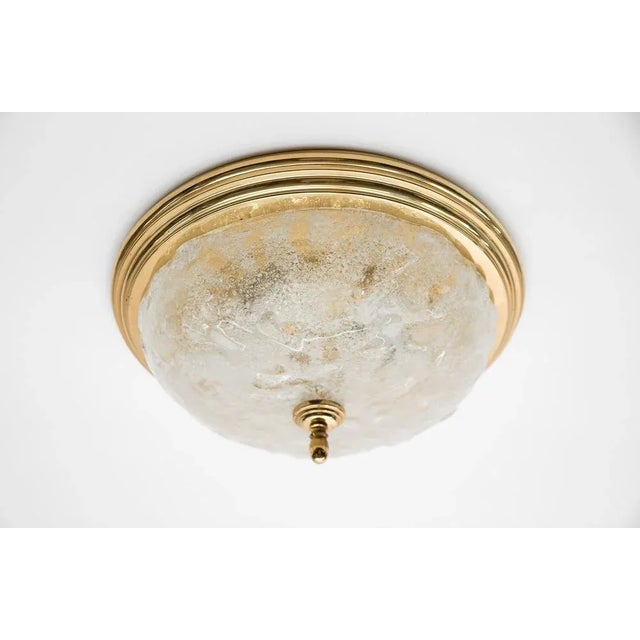 Murano Ice Glass Flush Mount, Germany, 1960s For Sale - Image 11 of 11