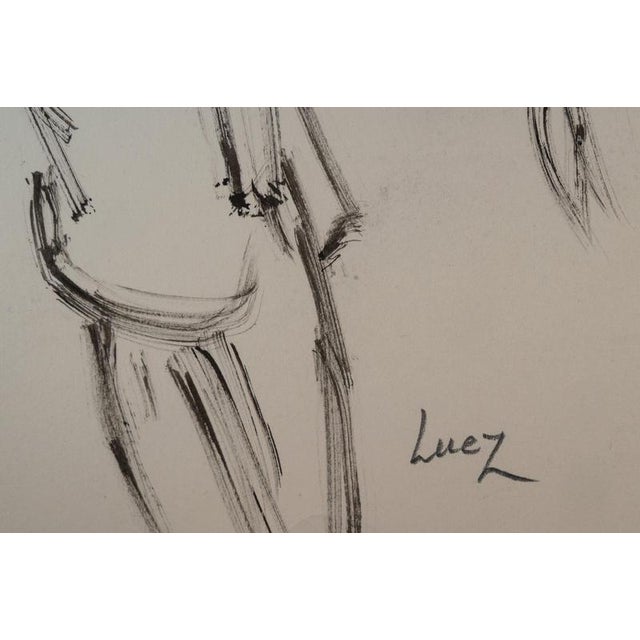 Evelyne Luez, Depicting a Mans Face, 20th Century, Drawing on Paper For Sale - Image 6 of 8