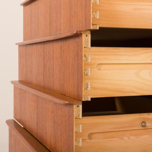 Wood Danish Teak Chest of Drawers, 1960s For Sale - Image 7 of 13
