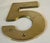 Mid-Century Modern Vintage Brass 5” House Number 5 For Sale - Image 3 of 5
