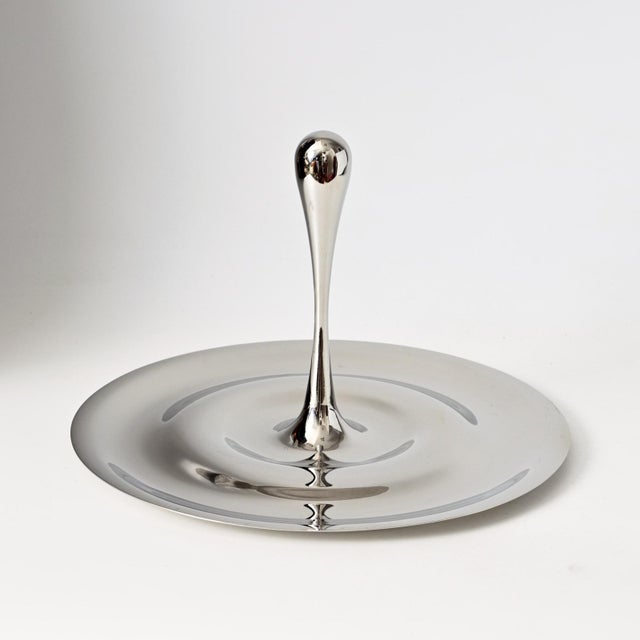Silver Stainless Steel Flow Fruit Bowl by Gijs Bakker for Keltum, 2000s For Sale - Image 8 of 8