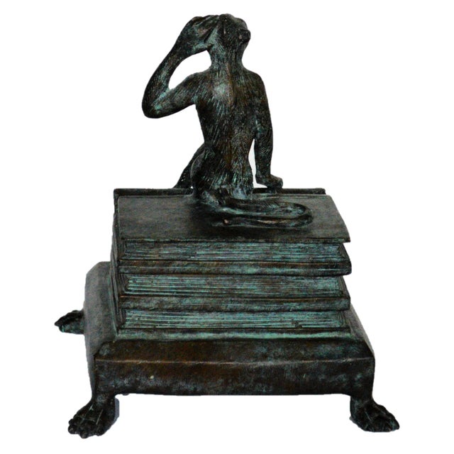 Traditional 1990s Maitland Smith Bronze Monkey Lidded Box For Sale - Image 3 of 10