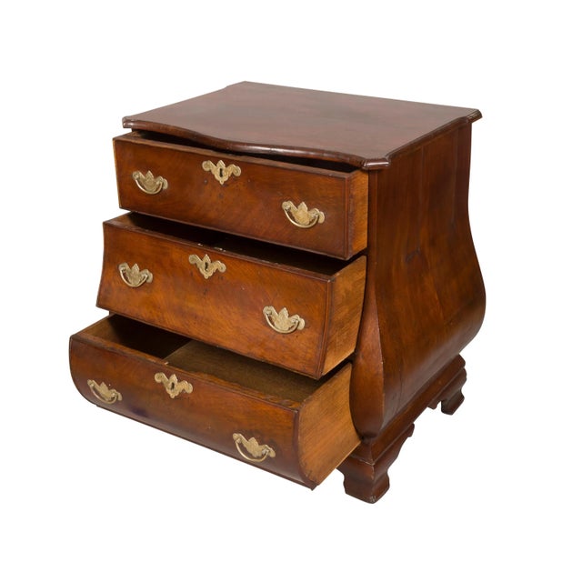 Dutch Mahogany Bombe Petit Chest of Drawers For Sale - Image 10 of 12