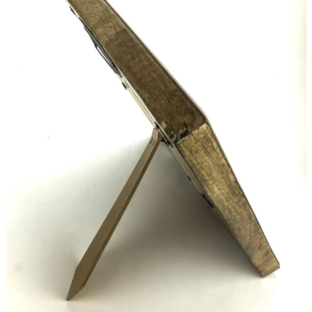 Wood Heavy Vintage Wood Photo Frame 8 X 10 For Sale - Image 7 of 11