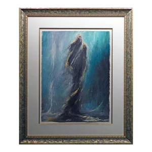 Larry Fodor "Spiritual Shaman" Original Oil on Paper Hand Signed Framed