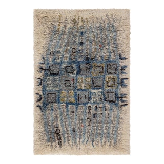 Swedish Rya Rug by Aili Suomi for Sylvi Salonen Doris Leslie Blau Collection For Sale