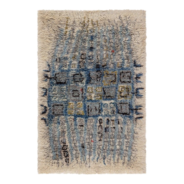 Swedish Rya Rug by Aili Suomi for Sylvi Salonen Doris Leslie Blau Collection For Sale