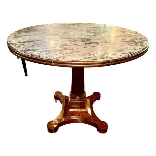 19th C. Italian Walnut Center Table For Sale