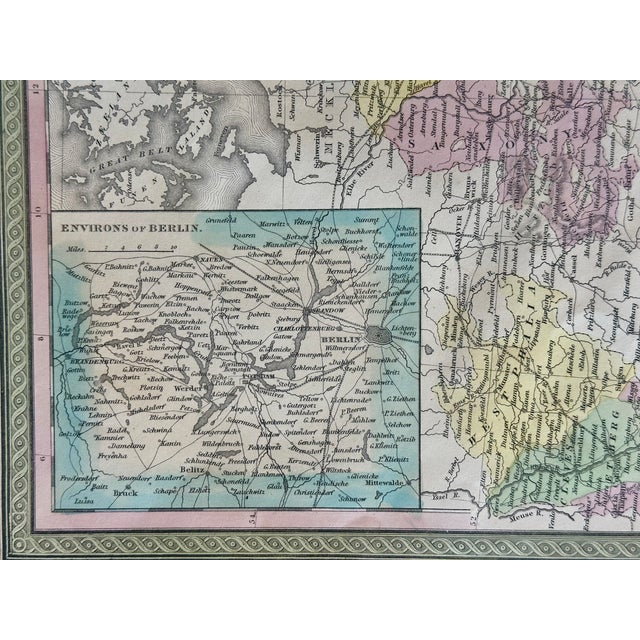 Prussia, Germany, Poland With Inset of Berlin Map by Cowperthwait, 1850 For Sale - Image 6 of 6