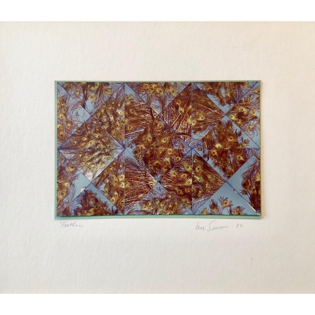 Vera Simons, Peacock Feathers Photo Mosaic Collage Photograph, Female Aviator Feminist Art, 1982 For Sale