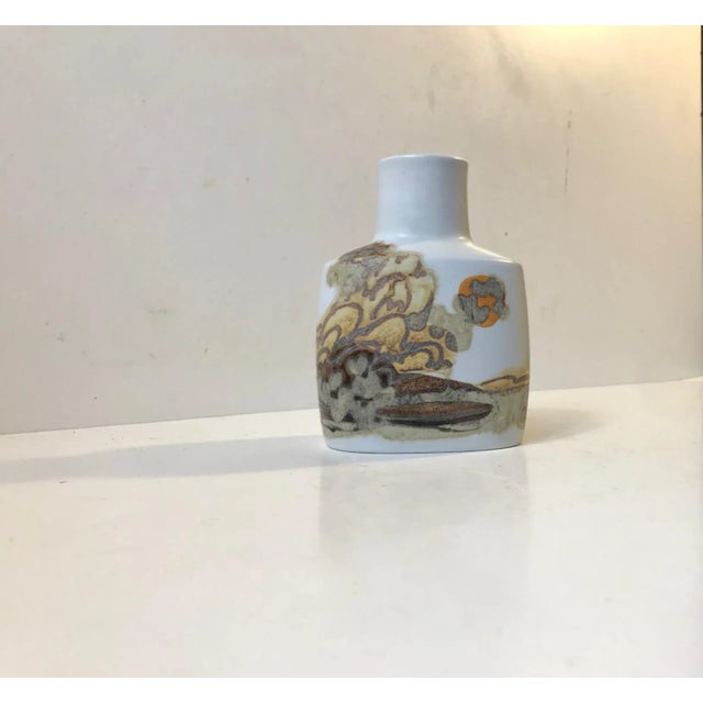 Mid-Century Modern Danish Ceramic Vase by Ellen Malmer for Royal Copenhagen, 1970s For Sale - Image 3 of 7