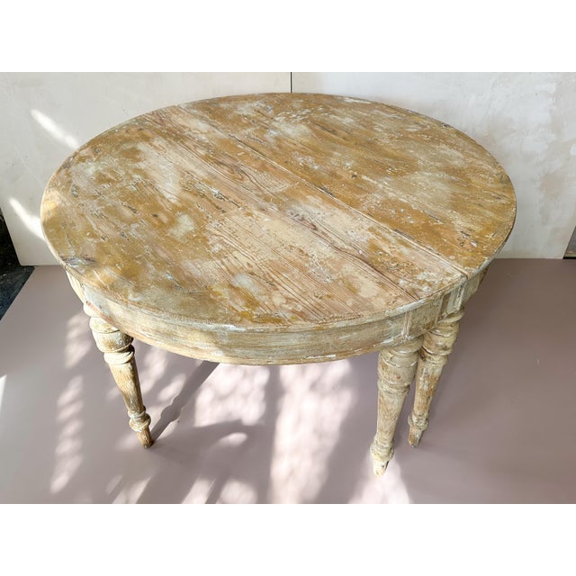 19th Century Circular Pine Table, Belgium For Sale - Image 4 of 6