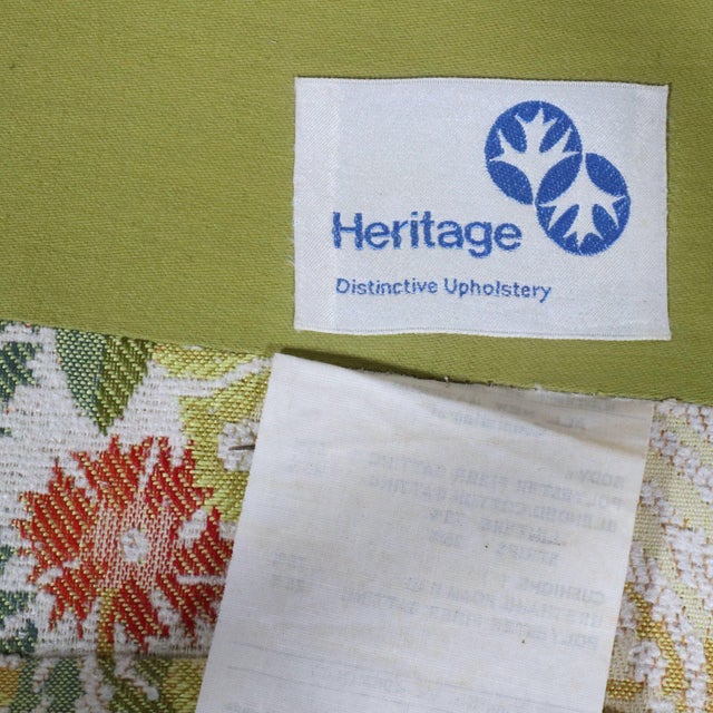 Drexel Heritage 1960's Drexel Heritage Curved Poppy Yellow Garden Loveseat For Sale - Image 4 of 13