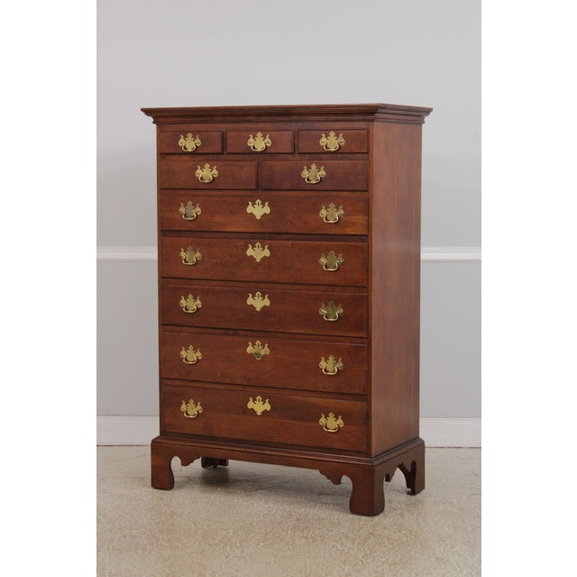 Traditional Councill Craftsmen Cherry 10 Drawer Dresser For Sale - Image 3 of 13