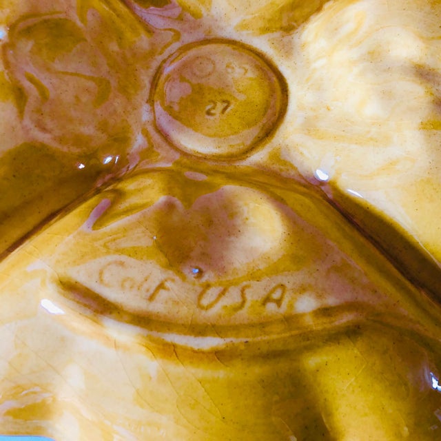 Ceramic Midcentury California Pottery Serving Divided Dish For Sale - Image 7 of 8