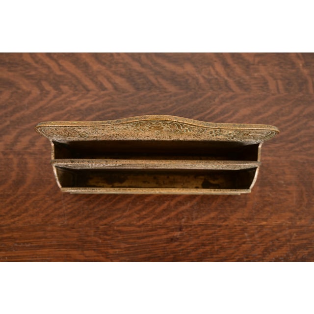 Early 20th Century Tiffany Studios New York Zodiac Pattern Bronze Doré Letter Rack For Sale - Image 5 of 12