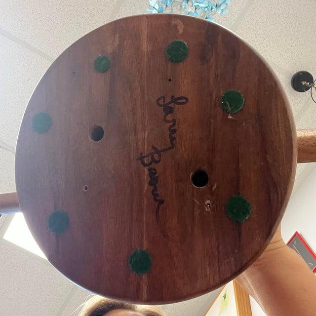 Wood Late 20th Century Original Larry Brown Walnut and Ceramic Candlebra, Signed For Sale - Image 7 of 11